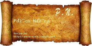 Pécs Nóra névjegykártya