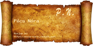 Pécs Nóra névjegykártya